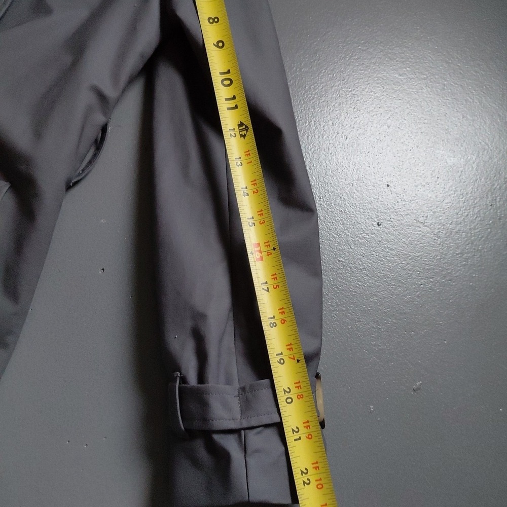 NEW MANGO MNG $159 GRAY LONG DOUBLE BREASTED TRENCH COAT Size XS Belted Luxury - Picture 16 of 16